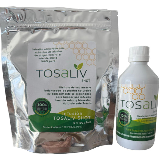 Tosaliv Package (240ml Syrup and 6 shots)